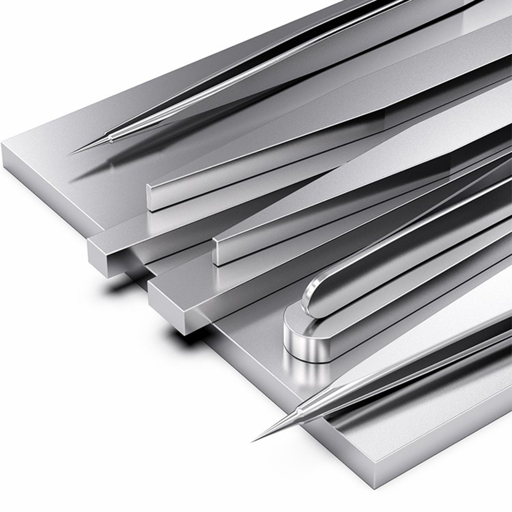 Uniqkart INEEZY YK-02 Hand-polished Non-magnetic Precision Stainless Steel 0.1mm Wide Type Pointed Tweezers