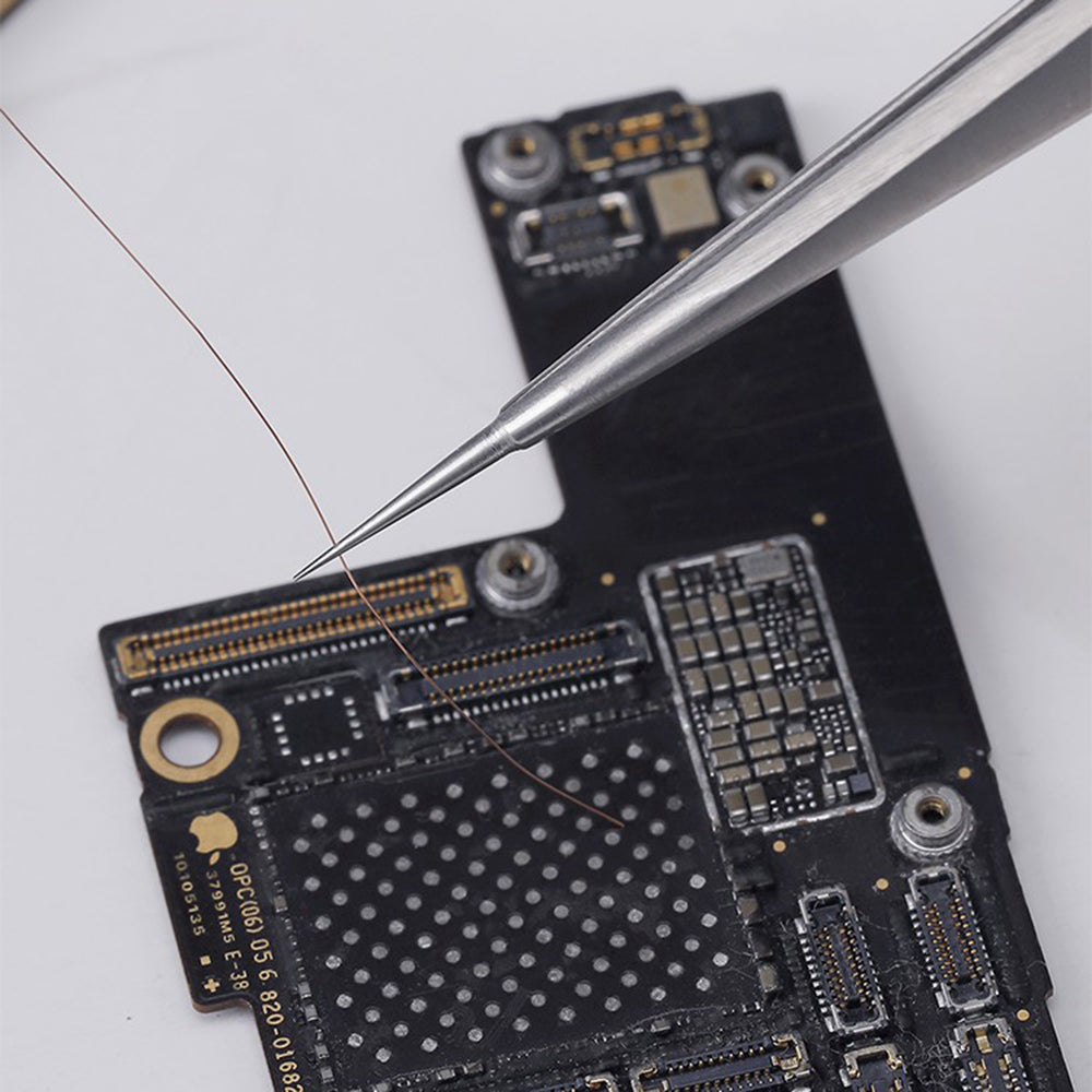 Uniqkart INEEZY YK-02 Hand-polished Non-magnetic Precision Stainless Steel 0.1mm Wide Type Pointed Tweezers