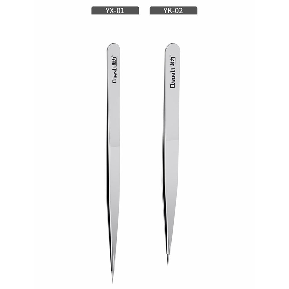 Uniqkart INEEZY YK-02 Hand-polished Non-magnetic Precision Stainless Steel 0.1mm Wide Type Pointed Tweezers
