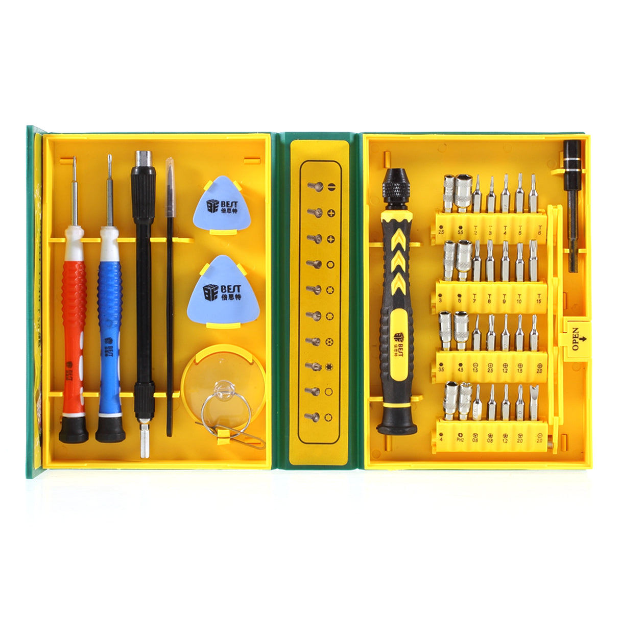 Uniqkart BST-8921 38pcs-in-1 Universal Repair Tool Kit Mobile Phone Repairing Tools