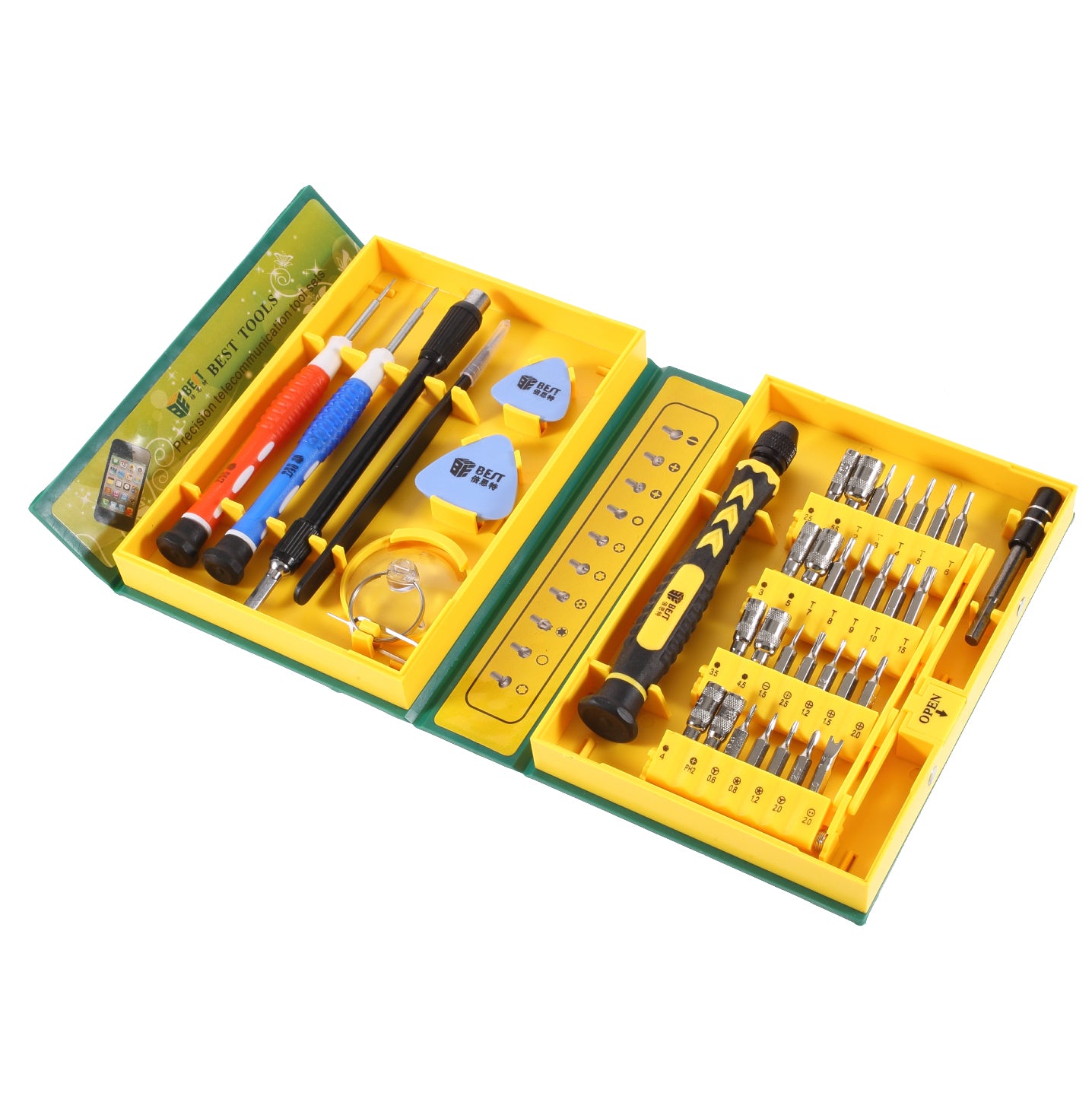 Uniqkart BST-8921 38pcs-in-1 Universal Repair Tool Kit Mobile Phone Repairing Tools
