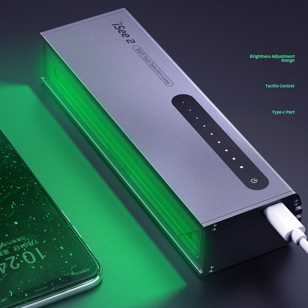 Uniqkart iSee 2 Dust Detection Lamp for LCD Screen Dust Test Green UV Cure Lamp