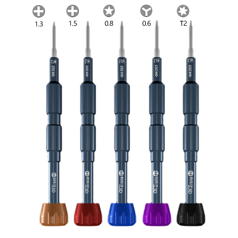 5pcs/Set 3D Precision Alloy S2 Batch Head Screwdrivers Set Anti-slip Screwdrivers Disassemble Opening Tool