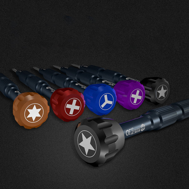 5pcs/Set 3D Precision Alloy S2 Batch Head Screwdrivers Set Anti-slip Screwdrivers Disassemble Opening Tool