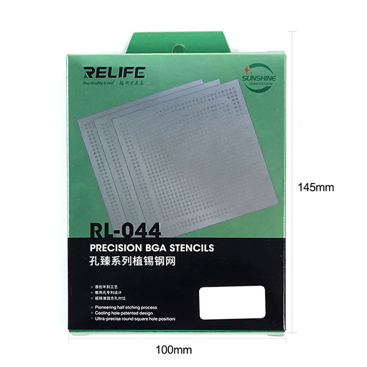 Relife RL-044 0.12mm Thickness Motherboard Repair Stencils Planting Tin Network Mesh for iP7 to iP13 CPU/baseband/WI-FI/NFC/BGA