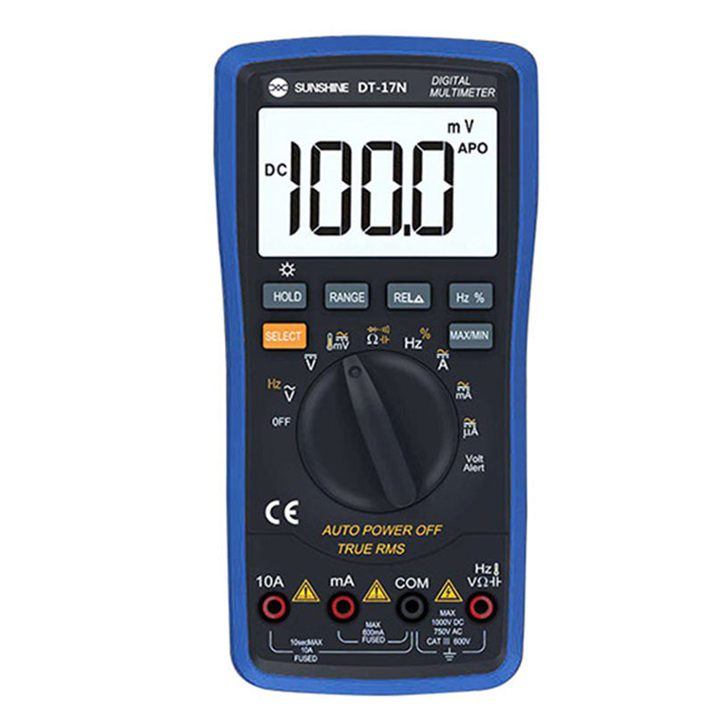 Uniqkart DT-17N Auto Range High Precision Automatic Digital Multimeter LCD Display Instrument Tester for Repair Tools