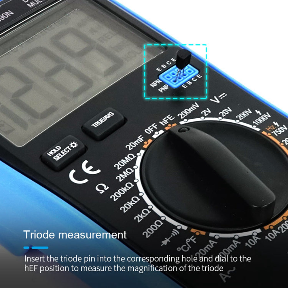 Uniqkart DT-890N High Precision Digital Multimeter Overload Protection LCD Display Instrument Tester for Repair Tools