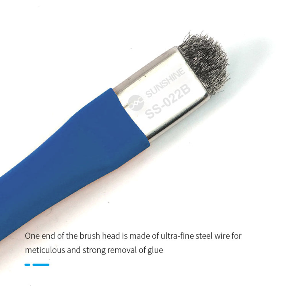Uniqkart SS-022B Double Head Brush Anti-Static Motherboard PCB Cleaning Brush Mobile Phone Repair Tool