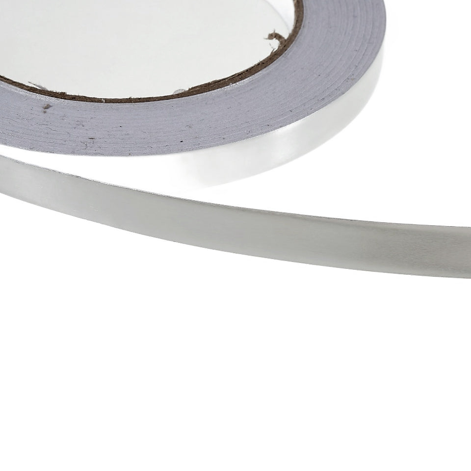 Uniqkart 40m*10mm*0.06mm High Temperature Resistant Adhesive Foil Tape Aluminum Foil Tape