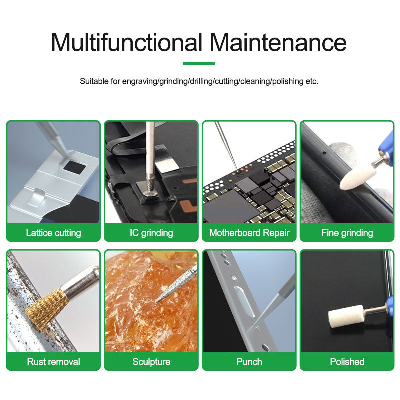 Relife RL-068B Smart Mini Electric Polishing Pen Cutting Grinding Engraving Kit for Motherboard Repair Tools