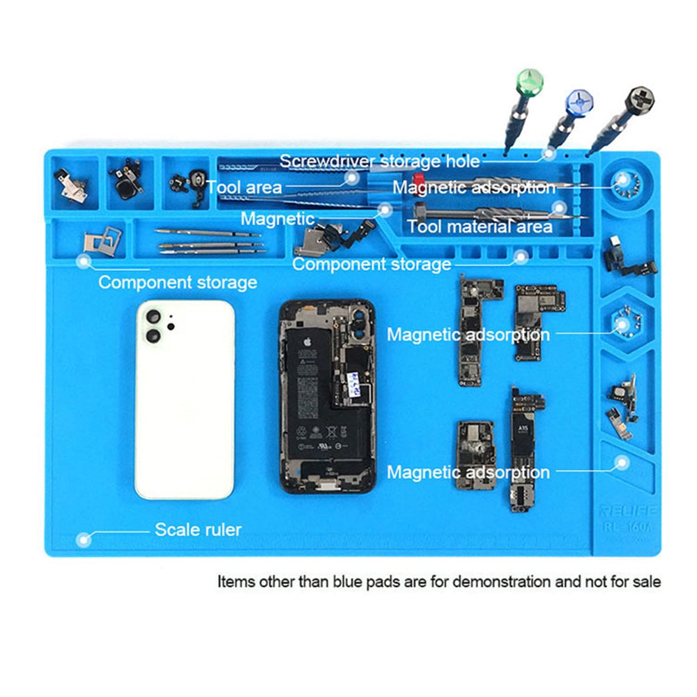Relife RL-160A Insulation Silicone Soldering Repair Mat Heat Resistant Work Pad for Phone PCB Repair