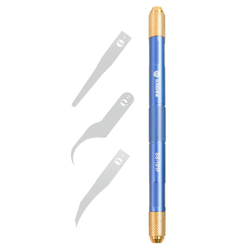 Uniqkart SS-101F Chip Repair Advanced Blade Set Non-slip Handle Glue Removal Tool for Mobile Phones