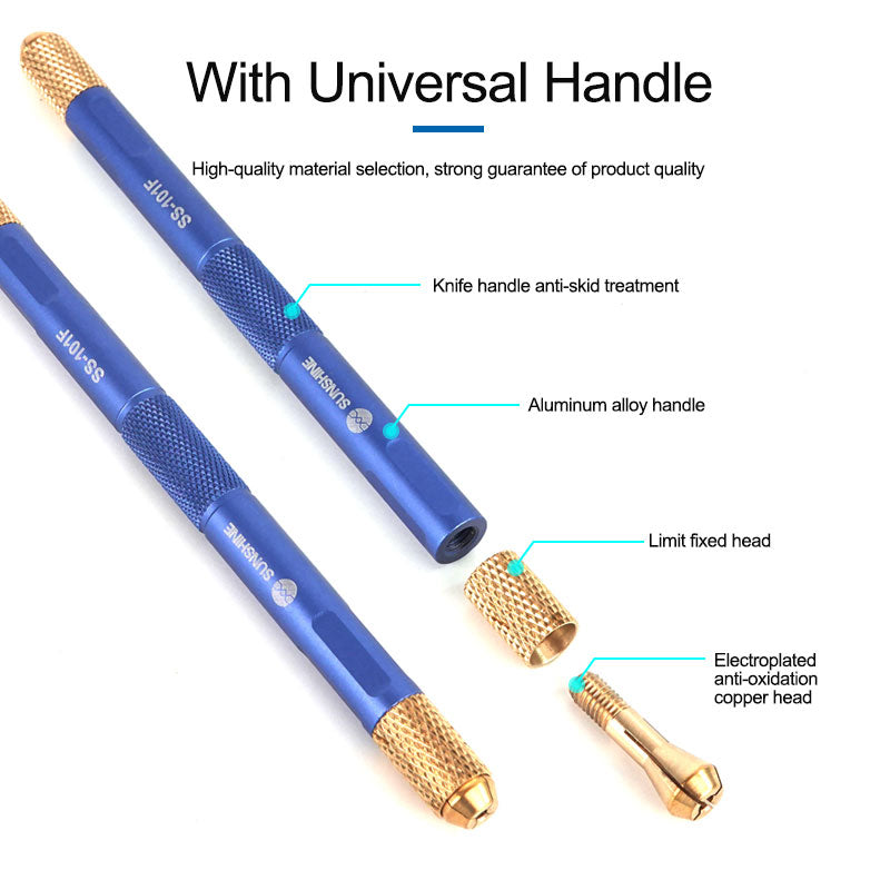 Uniqkart SS-101F Chip Repair Advanced Blade Set Non-slip Handle Glue Removal Tool for Mobile Phones