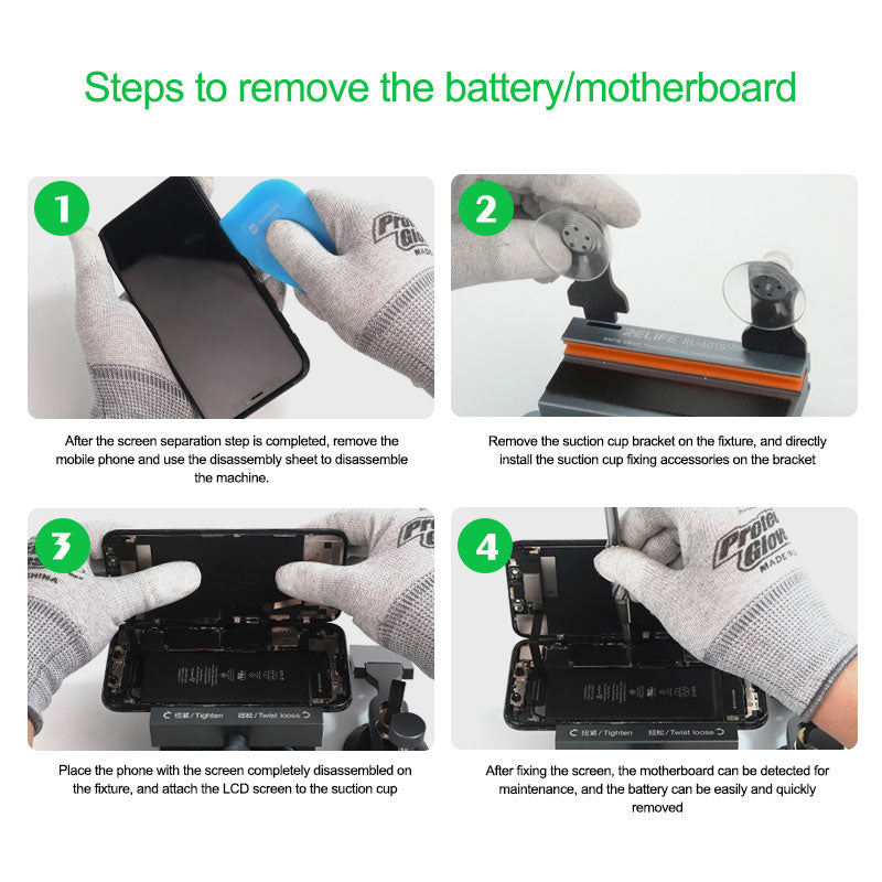 Relife RL-601S Plus Multifunctional Dismantling Screen Fixture Mobile Phone LCD Screen Heating Free Screen Removal Back Cover Clamp