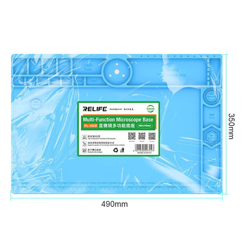 Relife RL-160B Magnetic Multifunctional Microscope Base Preservative Desktop Microscope Storage Area High-Temperature Resistance