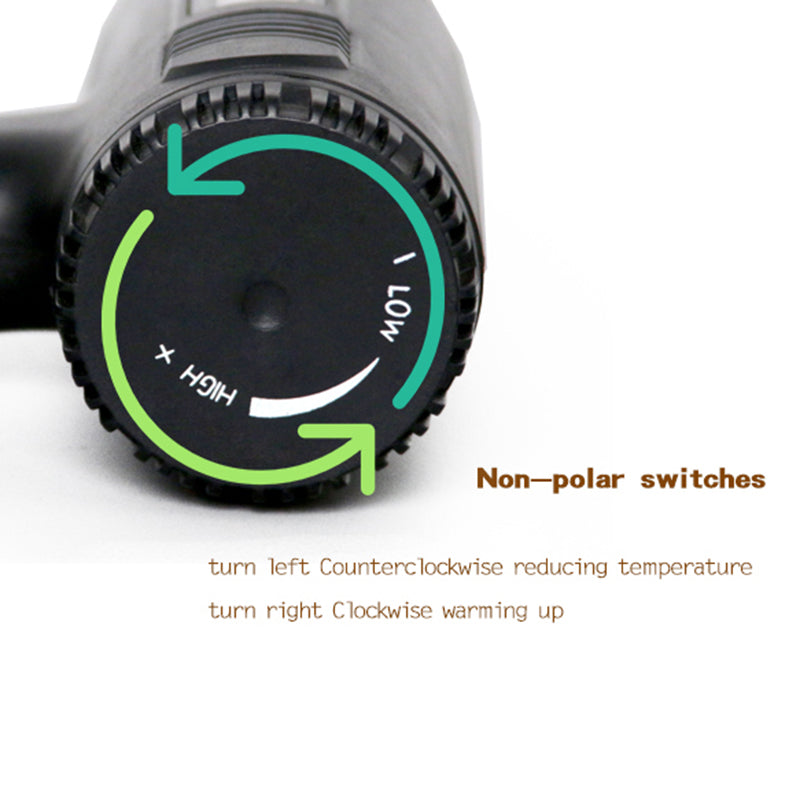 Uniqkart RS-1800D LCD Display Two Wind Speeds Adjustable Hot Air Welding Gun for Phone Components and Parts Soldering