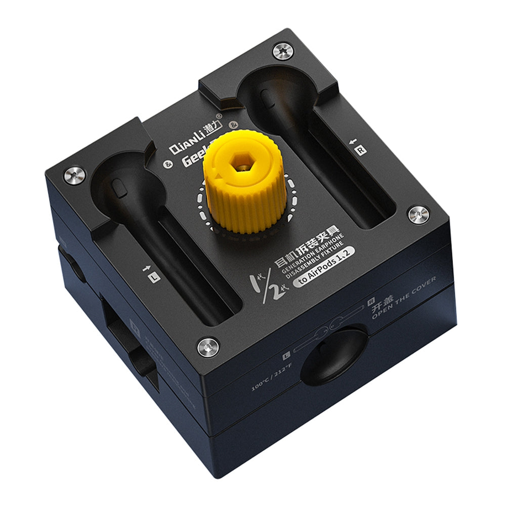 QIANLI & GEEKBAR Earphone Repair Fixture for Apple AirPods with Charging Case (2016) / (2019) / AirPods with Wireless Charging Case (2019) Opening Alignment Clamp