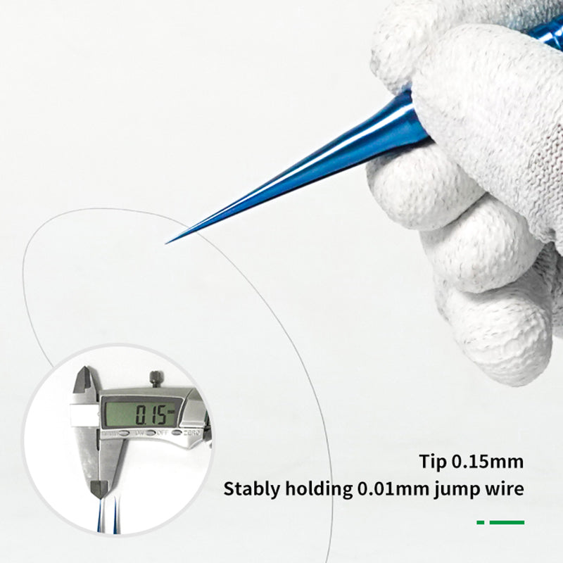 Relife RT-11B Straight Tip Tweezers Titanium Alloy 0.15mm Tip Precision Tweezers Professional Maintenance Tool