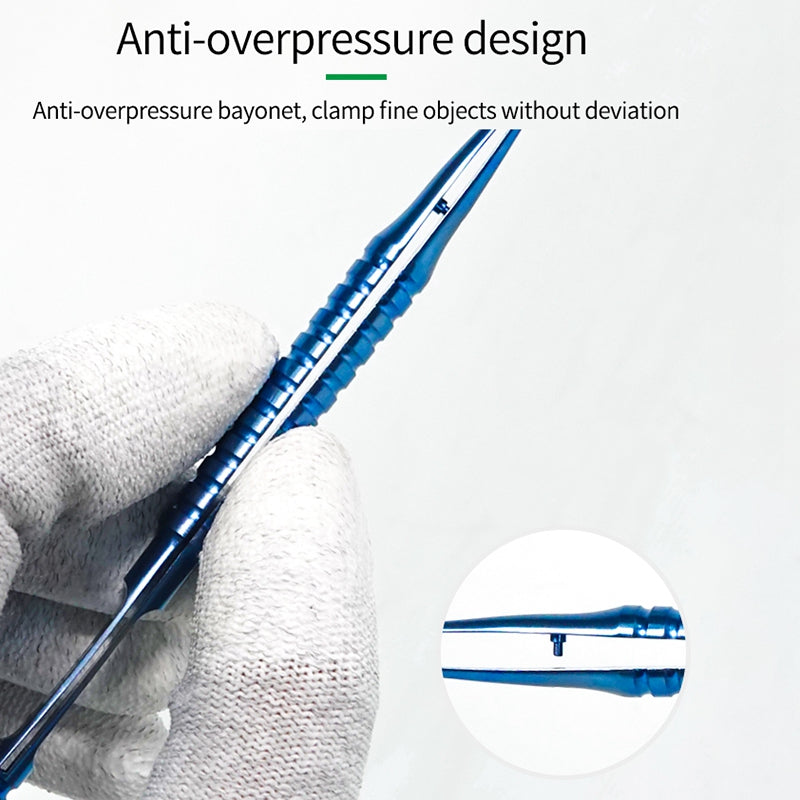 Relife RT-15B Curved Tip Tweezers Titanium Alloy 0.15mm Tip Precision Jump Wire Tweezers Hand Tool