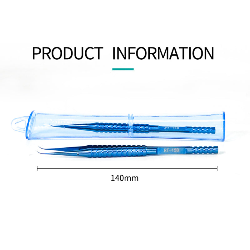 Relife RT-15B Curved Tip Tweezers Titanium Alloy 0.15mm Tip Precision Jump Wire Tweezers Hand Tool