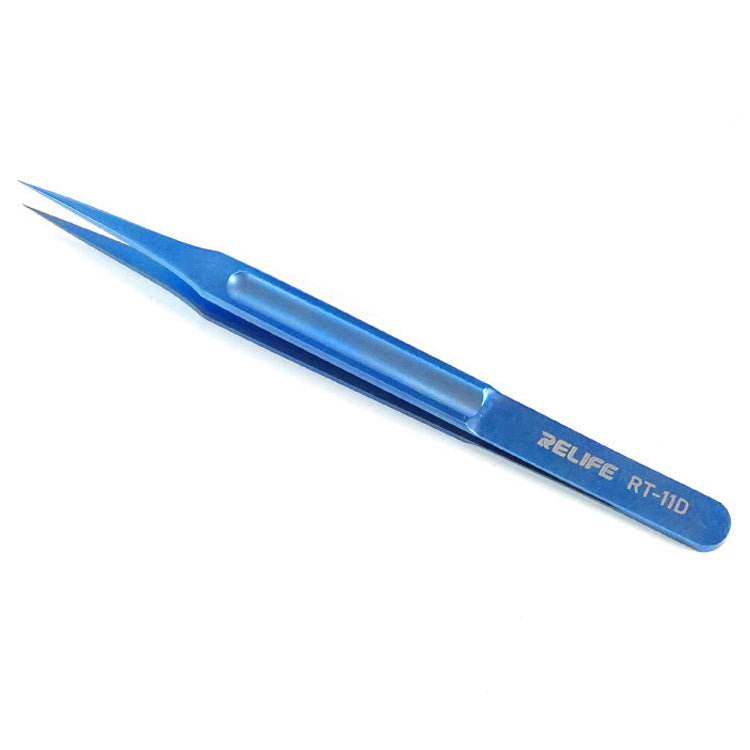 Relife RT-11D Ultra-lightweight Precision Tweezers Titanium Alloy Maintenance Tools for Mobile Repair - Straight Tip