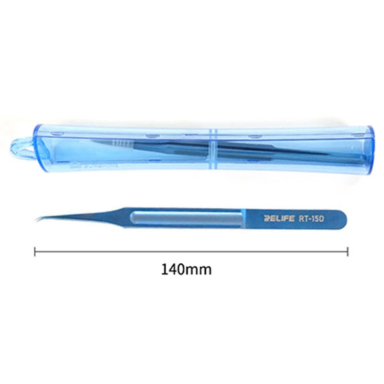 Relife RT-15D Ultra-lightweight Tweezers Titanium Alloy Super Sharp Precision Repair Tools - Curved Tip