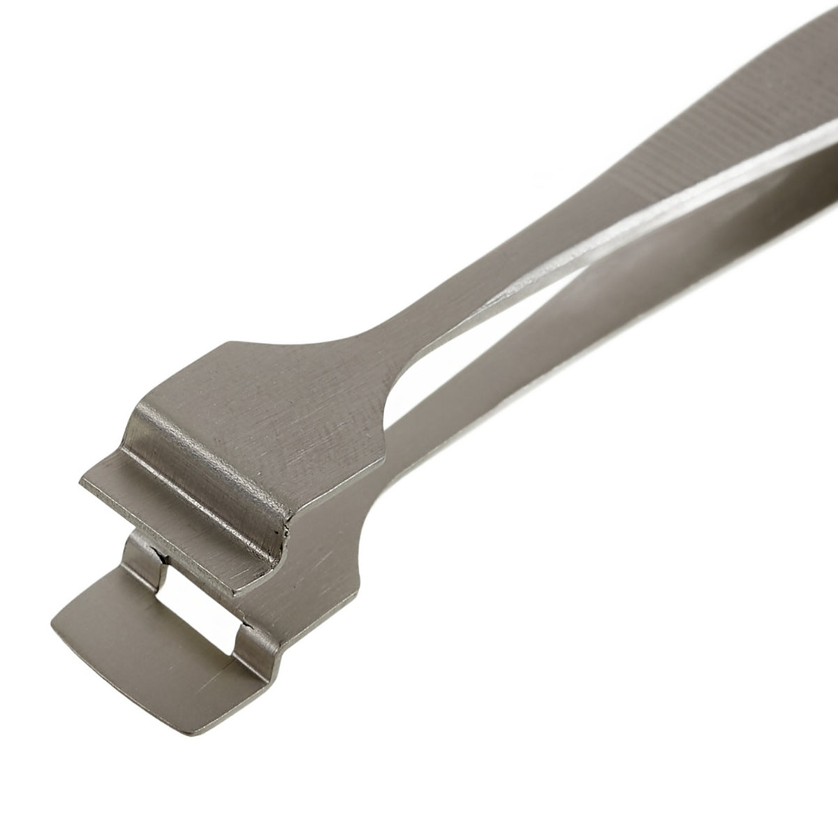 Uniqkart BST-91-4L Stainless Steel Crystal Wafer Tweezers L-shaped Anti-slip Clips Tools for Mobile Repair