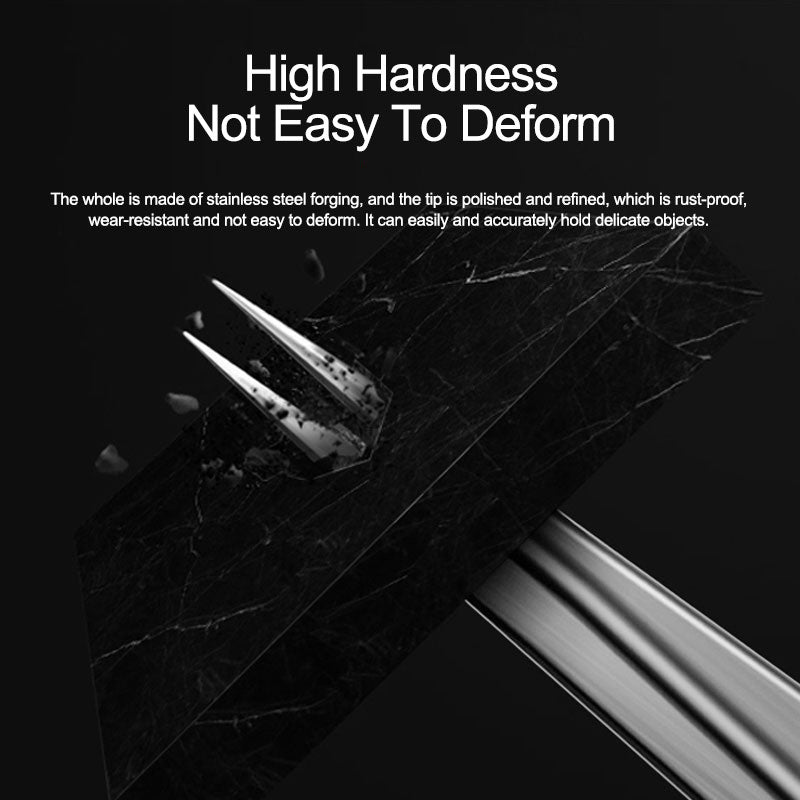 Relife SK-11 Straight Tip Tweezers with Holes Stainless Steel Precision Tweezers Circuit Board Repairing Tool