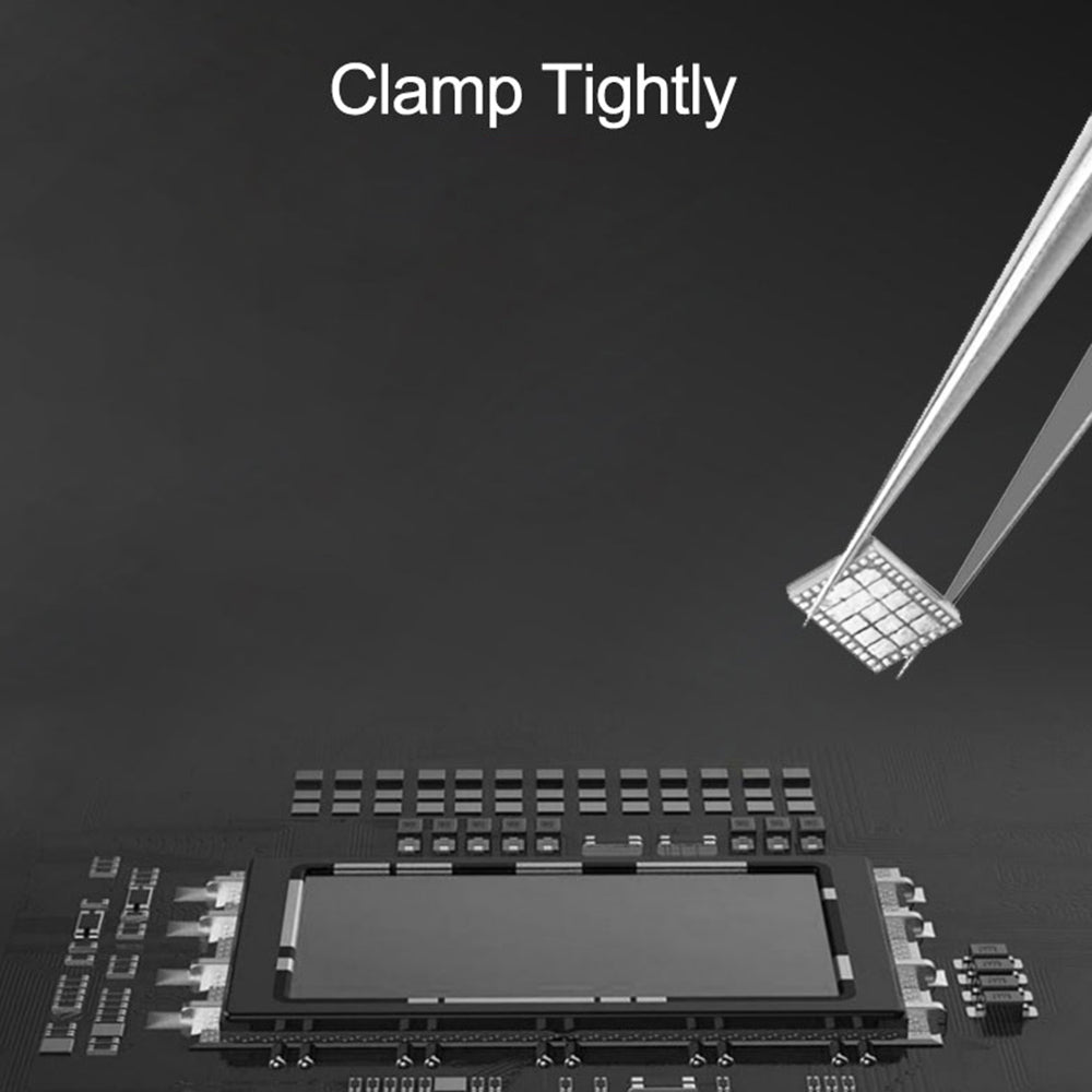Relife SK-11 Straight Tip Tweezers with Holes Stainless Steel Precision Tweezers Circuit Board Repairing Tool