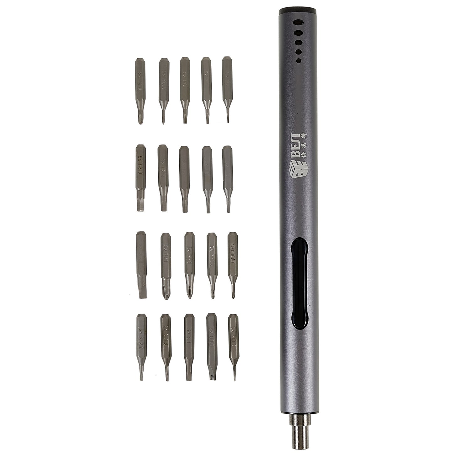 Uniqkart BST-9911A Professional Rechargeable Magnetic Electric Screwdriver Repair Tool with LED Light