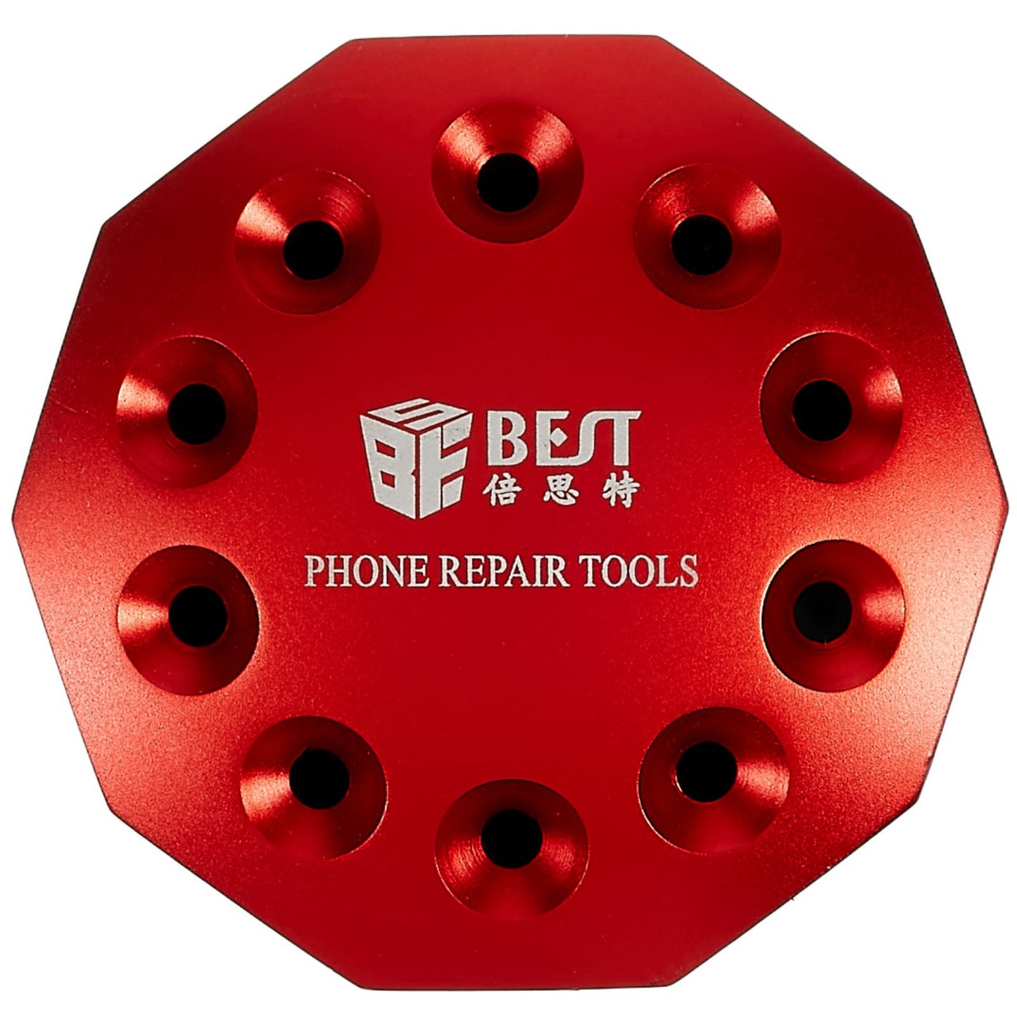 Uniqkart BST-10S 10 Holes Screwdriver Tweezers Storage Rack Repair Tool Aluminum Alloy Rotating Storage Base