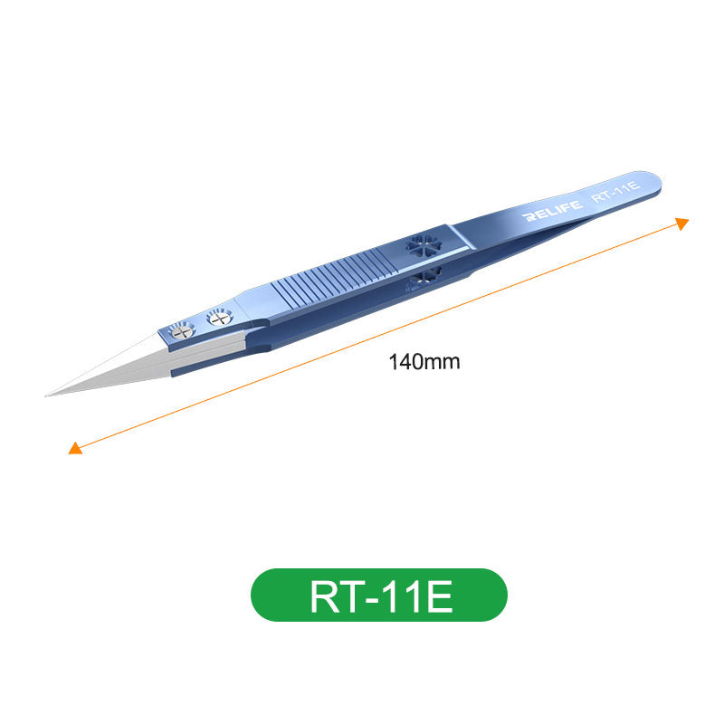 Relife RT Precision Ceramic Tweezers Titanium Alloy High Temperature Resistant Tweezers - RT-11E