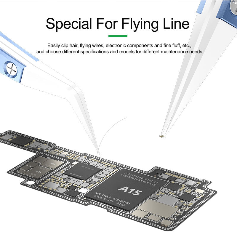 Relife RT Precision Ceramic Tweezers Titanium Alloy High Temperature Resistant Tweezers - RT-15E