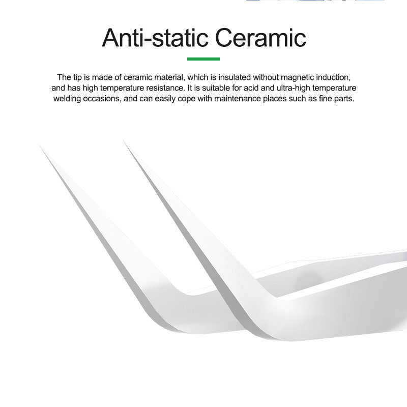 Relife RT Precision Ceramic Tweezers Titanium Alloy High Temperature Resistant Tweezers - RT-15E