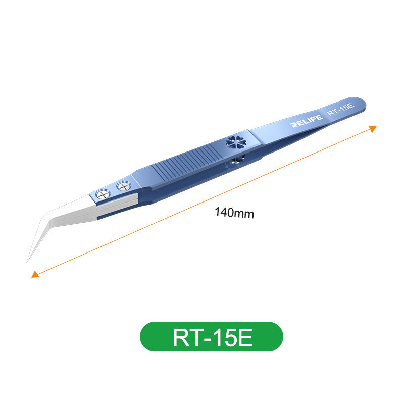 Relife RT Precision Ceramic Tweezers Titanium Alloy High Temperature Resistant Tweezers - RT-15E