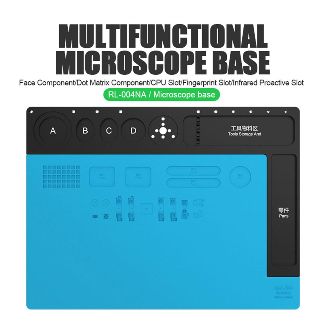 Relife RL-004NA Multifunctional Microscope Base Maintenance Pad Insulation Heat Resistant Silicone Soldering Mat Repair Pad