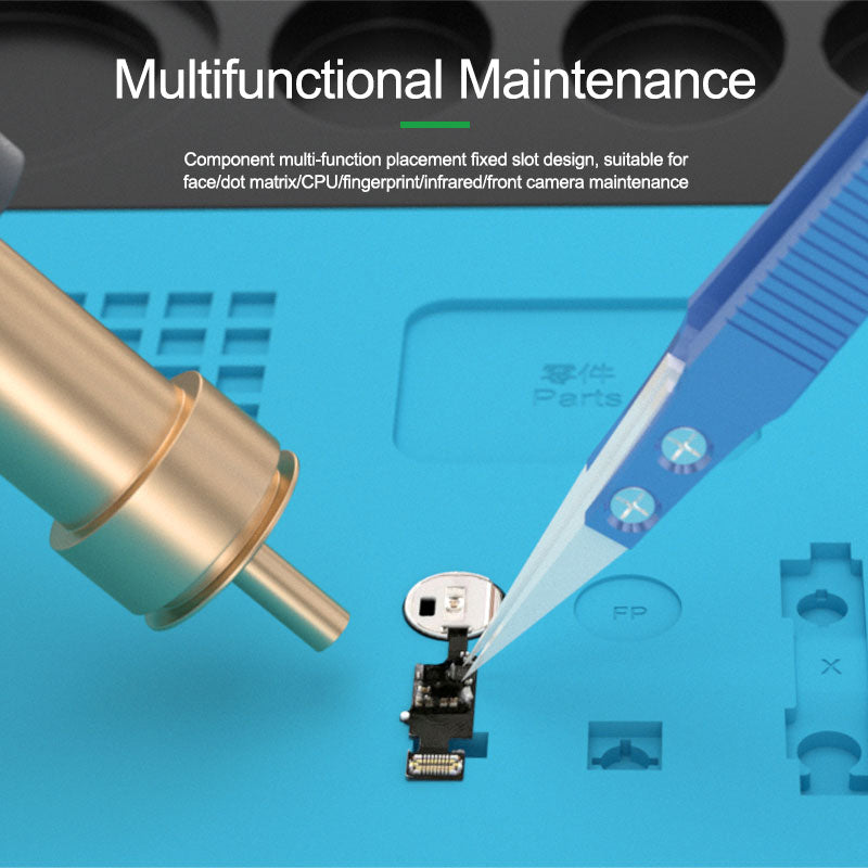 Relife RL-004NA Multifunctional Microscope Base Maintenance Pad Insulation Heat Resistant Silicone Soldering Mat Repair Pad