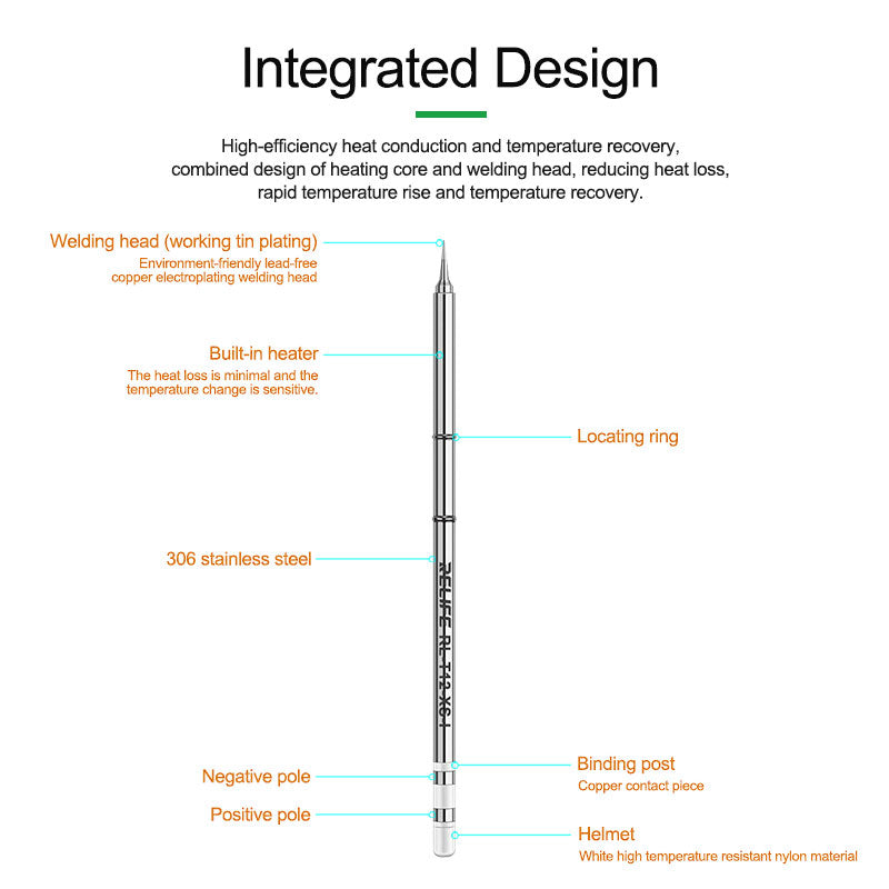 Relife RL-T12-XS Soldering Iron Tips Welding Tool Replacement for T12 Series Soldering Station - RL-T12-XS-K