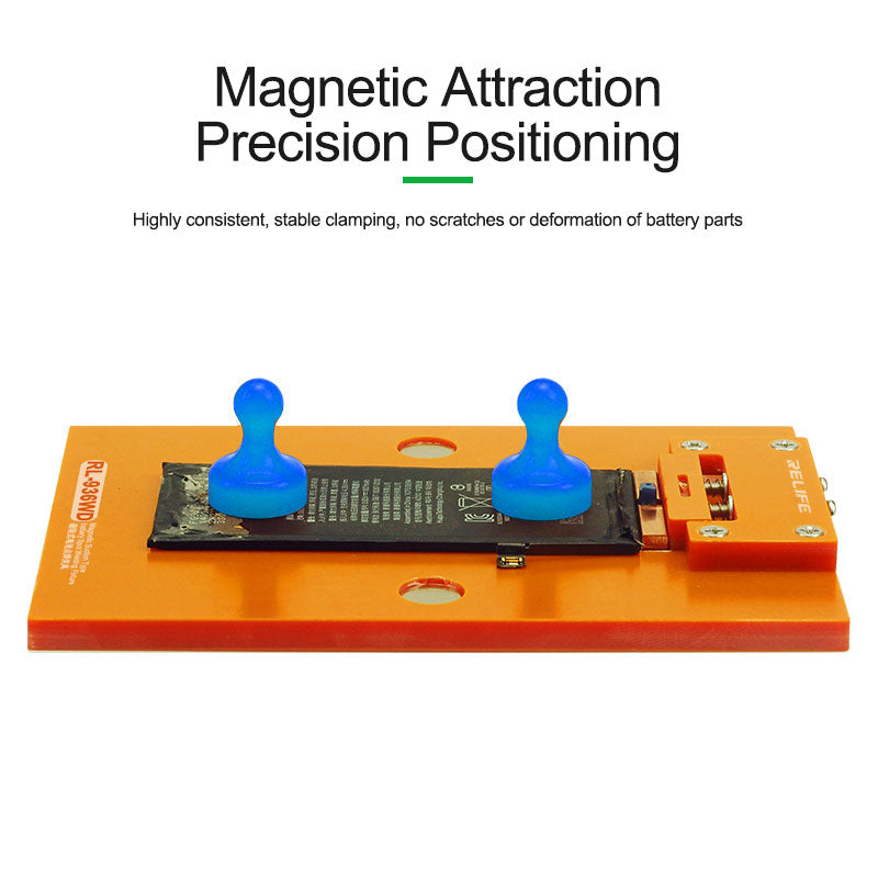 Relife RL-936WD Magnetic Spot Welding Fixture Locating Plate Portable Welder Battery Repair Tool for iPhone Battery Chip Replacement and Protection