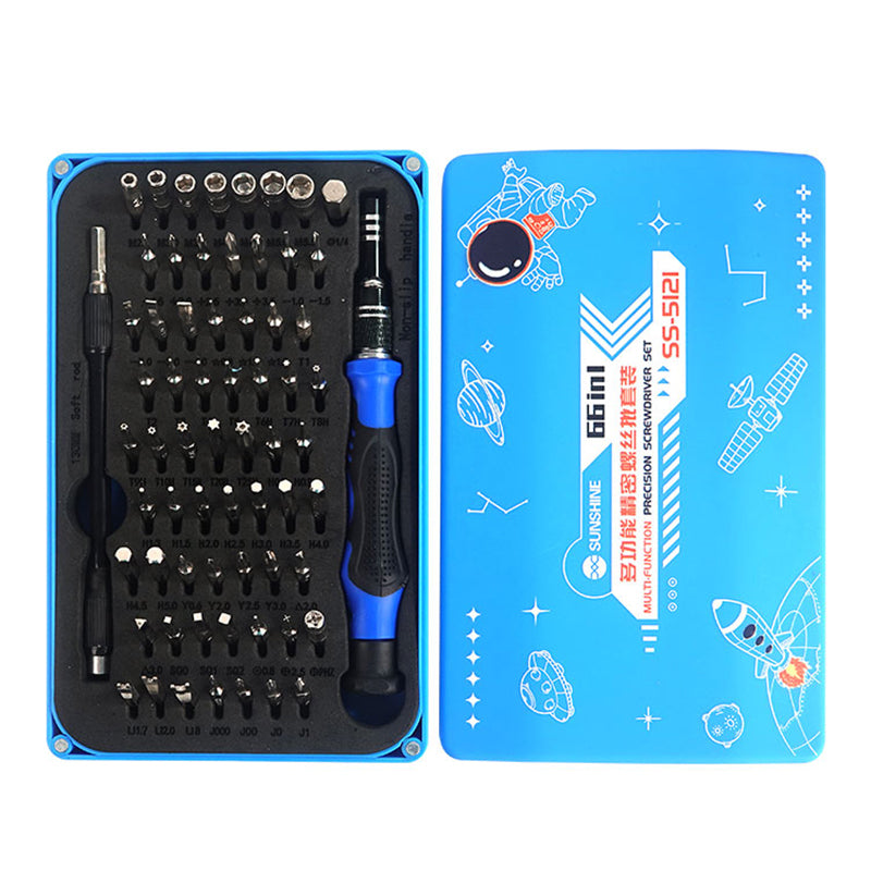Uniqkart SS-5121 66-in-1 Precision Screwdriver Set 64 Bits Magnetic Driver Kit Professional Electronics Repair Tool