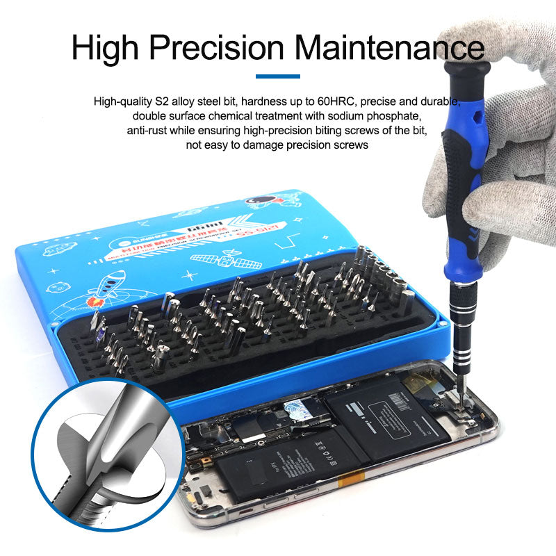 Uniqkart SS-5121 66-in-1 Precision Screwdriver Set 64 Bits Magnetic Driver Kit Professional Electronics Repair Tool