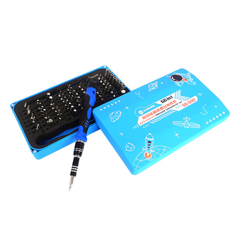 Uniqkart SS-5121 66-in-1 Precision Screwdriver Set 64 Bits Magnetic Driver Kit Professional Electronics Repair Tool