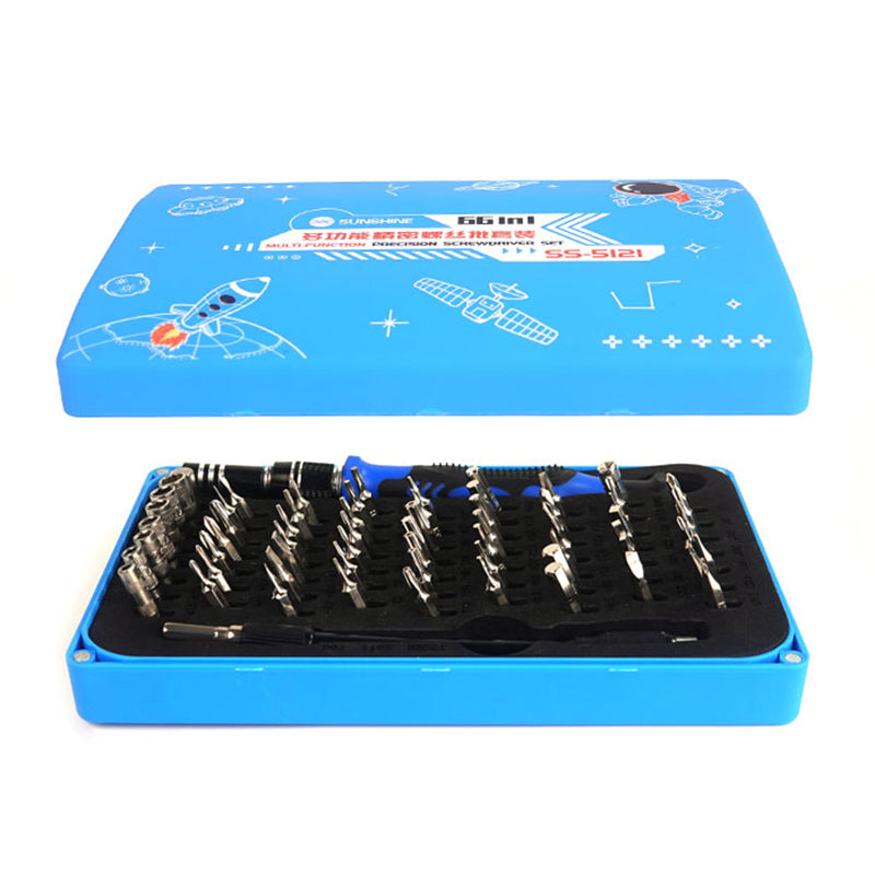 Uniqkart SS-5121 66-in-1 Precision Screwdriver Set 64 Bits Magnetic Driver Kit Professional Electronics Repair Tool