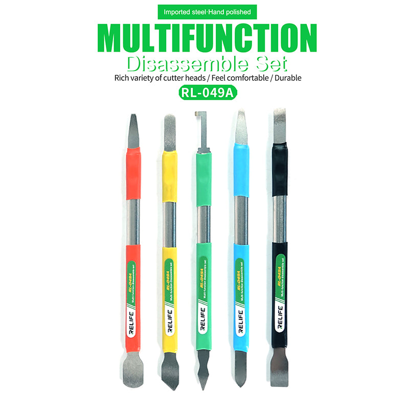 Relife RL-049A Mobile Phone Repairing Battery Glue Removal Glass Back Cover Teardown Disassembly Tools Set