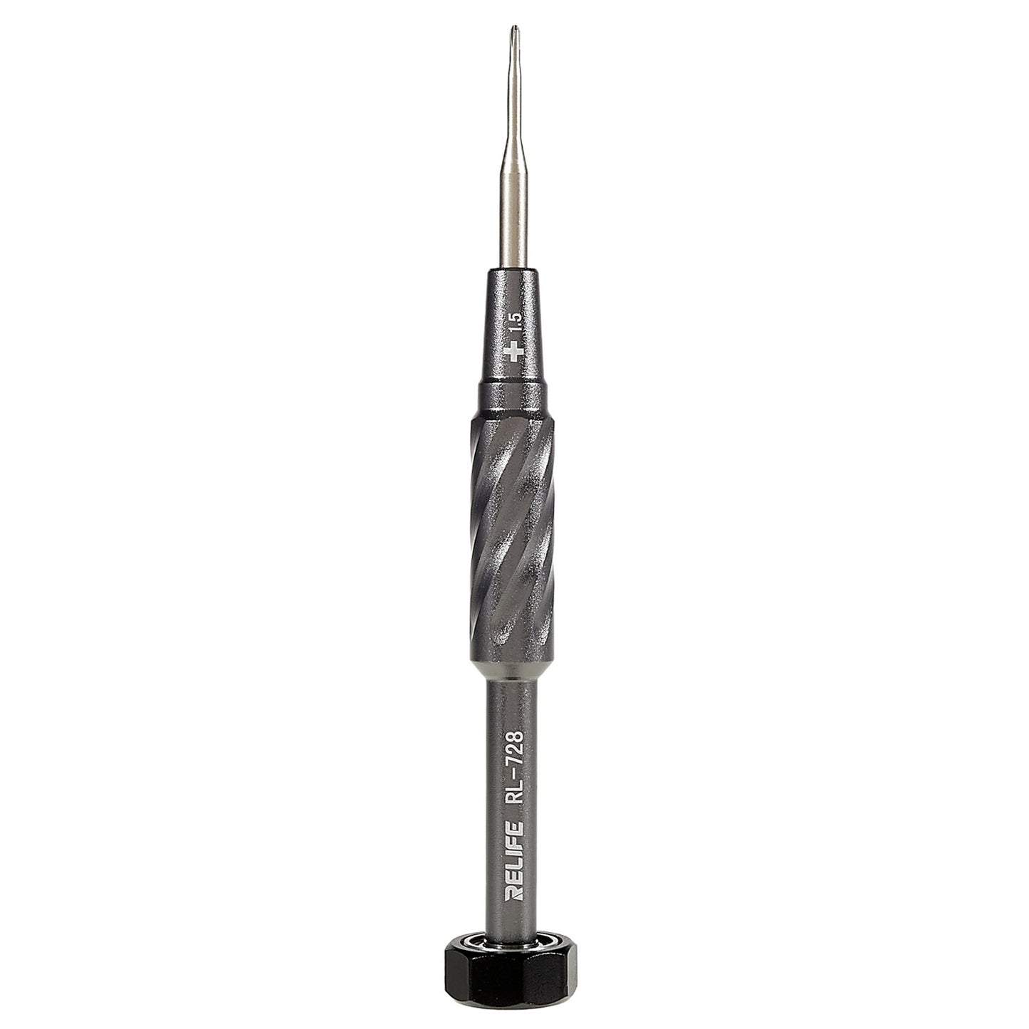 Relife RL-728 S2 Steel Screwdriver Mobile Phone Repair Tool Anti-slip Handheld Screwdriver Strong Magnetic Adsorption - Outer Cross / 1.5