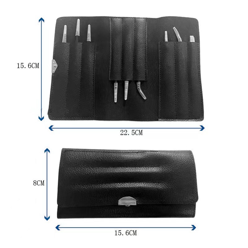 9-in-1 Stainless Steel Fine Tweezers Watch Clock Phone Repair Tools Precision Tweezers Kit