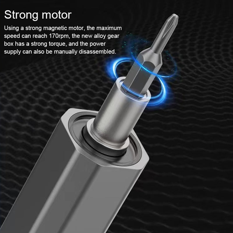 66-in-1 Electric Screwdriver Set with LED Light 64-Bits Screw Driver Repair Tool Kit for Watches, Cameras, Drones