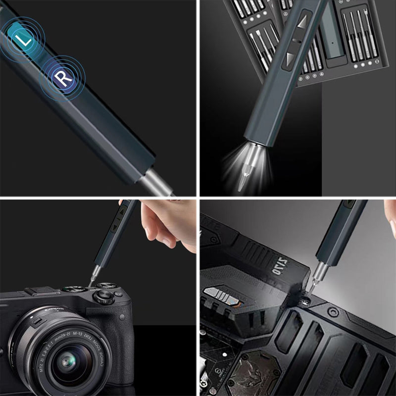 82-in-1 Precision Electric Screwdriver Set for Watches, Cameras, Drones 64-Bits Screwdriver Repair Tools with LED Light