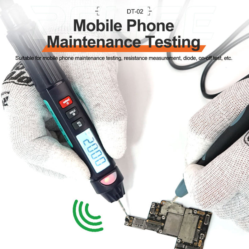 RELIFE DT-02 Smart Pen-Type Multimeter Mobile Phone Maintenance Tester with Flashlight