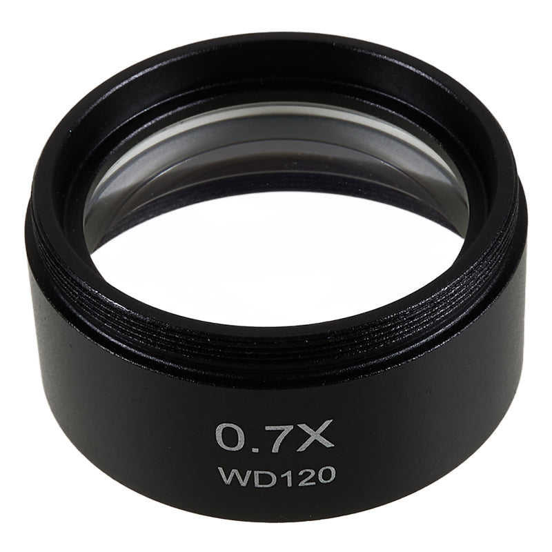 Uniqkart 0.7X Auxiliary Objective Barlow Lens Glass + Plastic Microscopes Lens Accessory